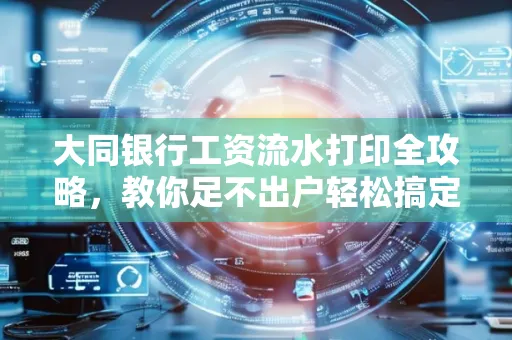大同银行工资流水打印全攻略,教你足不出户轻松搞定