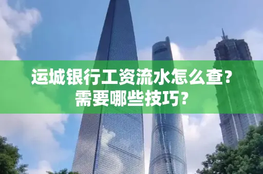 运城银行工资流水怎么查?需要哪些技巧?