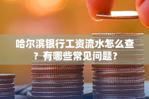 哈尔滨银行工资流水怎么查？有哪些常见问题？