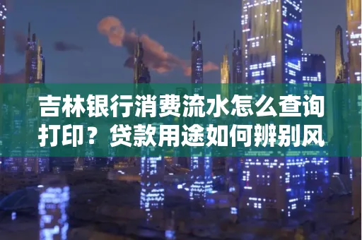 吉林银行消费流水怎么查询打印?贷款用途如何辨别风险?