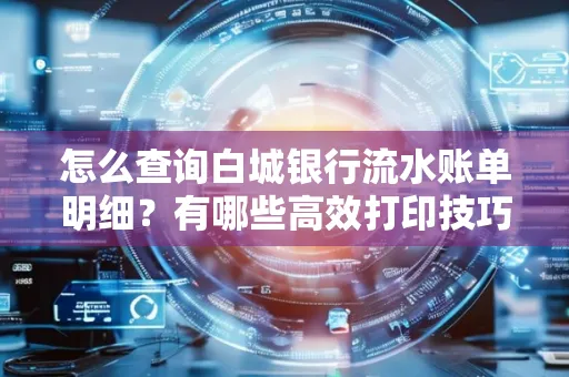 怎么查询白城银行流水账单明细?有哪些高效打印技巧?