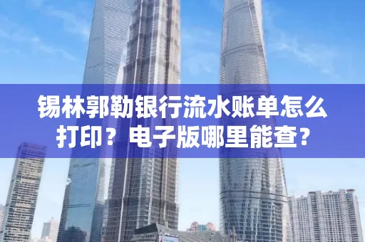 锡林郭勒银行流水账单怎么打印?电子版哪里能查?