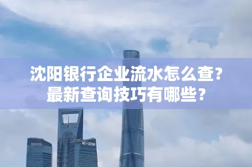 沈阳银行企业流水怎么查?最新查询技巧有哪些?