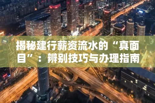 揭秘建行薪资流水的“真面目”:辨别技巧与办理指南大公开