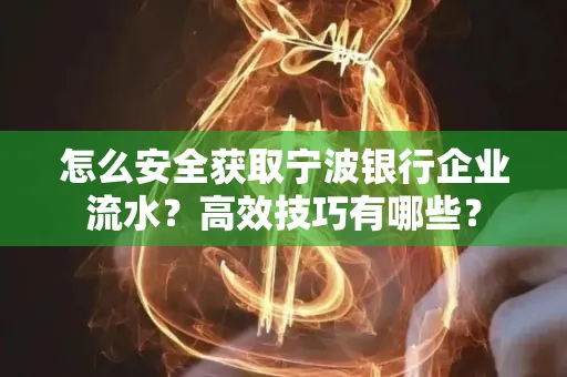 怎么安全获取宁波银行企业流水?高效技巧有哪些?