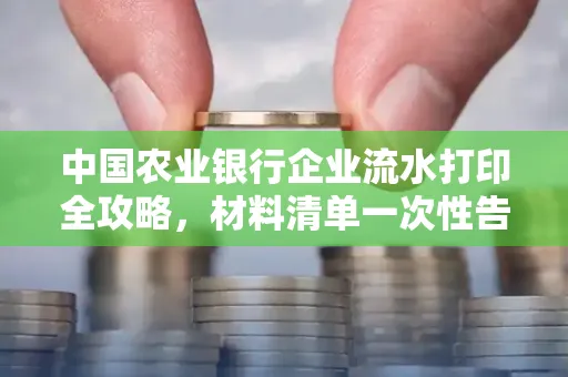 中国农业银行企业流水打印全攻略,材料清单一次性告诉你